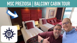 MSC Preziosa  Balcony Cabin Tour [upl. by Onin245]