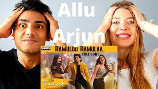 Ramulo Ramula Song  AlaVaikunthapurramuloo  Ramuloo Ramulaa Full Song  Allu Arjun Reaction [upl. by Minda]