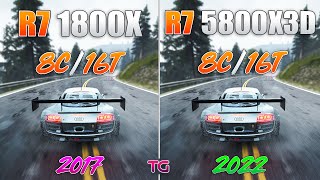 Ryzen 7 1800X vs Ryzen 7 5800X3D  5 Years Difference [upl. by Adnuhsal105]