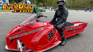 700HP TURBO Snowmobiles Race on Asphalt [upl. by Yddeg673]