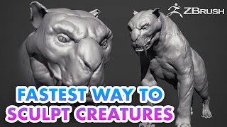 The Fastest Way to Sculpt a Creature in ZBrush [upl. by Caroline]