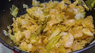 Southern Smothered Cabbage  Southern Fried Cabbage recipe  How to make Smothered Cabbage [upl. by Kori]