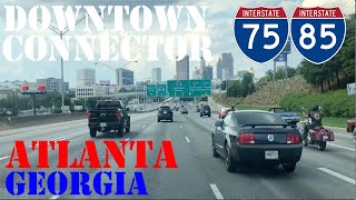 I75 amp I85  The Downtown Connector  Atlanta  Georgia  Highway Drive [upl. by Aihtenak577]