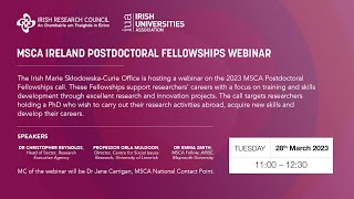 MSCA Postdoctoral Fellowships Promotional Event 2023 [upl. by Ehc]