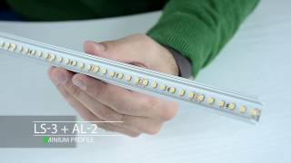 How to mount LED strip to aluminium profile and how to achieve linear effect [upl. by Rettig72]