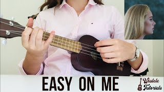 Adele  Easy On Me EASY Ukulele Tutorial [upl. by Enelak544]