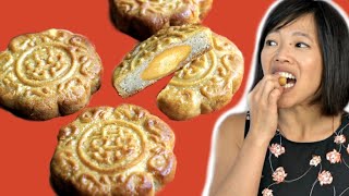 How to Make MOONCAKES With a Traditional Wooden Mold  MidAutumn Festival Recipe [upl. by Kovacev209]