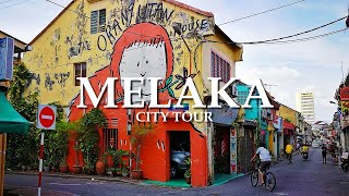 Melaka City Tour in 4K January 2022 [upl. by Nobile381]