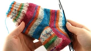 How to Knit Socks 5 Gusset [upl. by Notxam343]