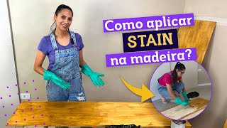 COMO APLICAR STAIN NA MADEIRA [upl. by Miuqaoj]