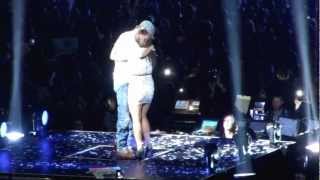 Enrique Iglesias  Hero kisses fan on stage Staples Center LA 8172012 [upl. by Ettari]