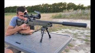 The Quietest Sniper Rifle  Suppressed Subsonic 308 [upl. by Ciapas]