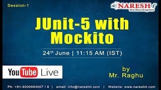 JUnit5 with Mockito session1  by Mr Raghu [upl. by Veronica507]