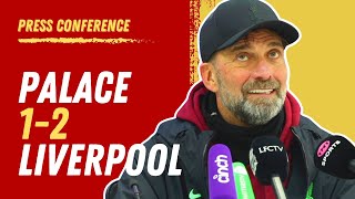 Crystal Palace 12 Liverpool  Jurgen Klopp Press Conference [upl. by Swanhildas]