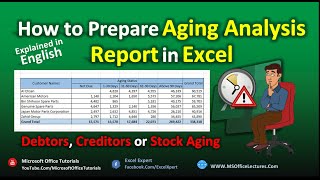 How to Prepare Aging Analysis Report in MS Excel  Quick and Easy  Accounting Reports  Tutorial [upl. by Lux35]