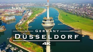 Düsseldorf Germany 🇩🇪  by drone 4K [upl. by Brynna]