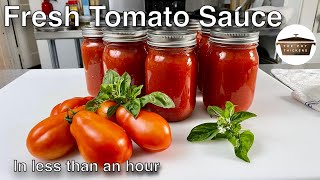 How to make Tomato Sauce from tomatoes  Quick Italian Tomato Passata Sauce [upl. by Nylitsirk108]