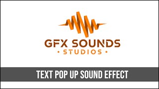 Text Pop Up Sound Effect [upl. by Adnirod]