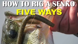 How To Rig A Senko 5 Ways  Bass Fishing Tips [upl. by Nebe]