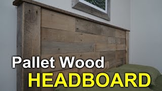 Rustic Headboard with Pallets  How to [upl. by Reinhard]