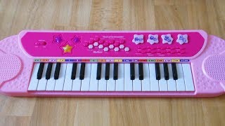 Electronic musical keyboard piano instrument toy pink [upl. by Dwaine]