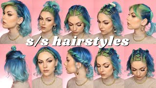 10 EASY HAIRSTYLES FOR SHORT HAIR for Spring Summer 2021 [upl. by Oibirot]