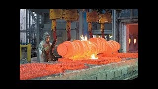 Dangerous Biggest Crankshaft Forging Process in Metal Heavyweight Forging Factory Germany US China [upl. by Cayser]