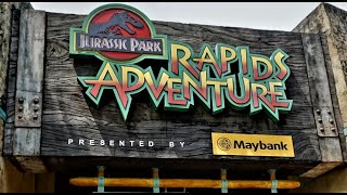 Universal Studios Singapore  Jurassic Park  Rapids Adventure  4K  Go Pro HERO 8 Black [upl. by Elsworth]