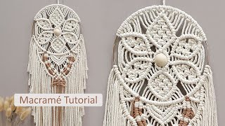 DIY Tutorial l How To Make Macramé Flower Pattern Wall Hanging Décor [upl. by Hallimaj]