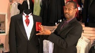 How to Fold a Tuxedo Kerchief  Tuxedos [upl. by Boorer360]