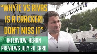 Eddie Hearn breaks down Whyte vs Rivas  WBC situation Allen vs Price amp full card [upl. by Rehpotsirahc36]