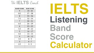 IELTS Listening Band Score Calculator [upl. by Kristi]