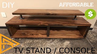 HOW TO MAKE AN AFFORDABLE TV STAND CONSOLE [upl. by Ettenim]