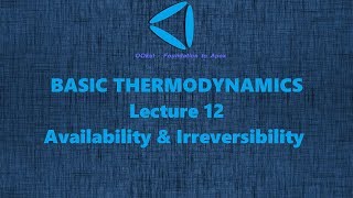 Basic Thermodynamics  Lecture 12  Availability and Irreversibility [upl. by Anek664]