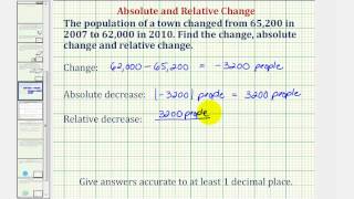 Ex Change Absolute Change and Relative Change [upl. by Yenettirb996]