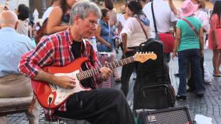 Street musician plays Stairway to Heaven Piazza Navona Rome 1080p [upl. by Edurtreg156]