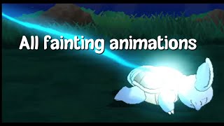 All Pokemon fainting animations Gen IGen VII [upl. by Leamhsi263]