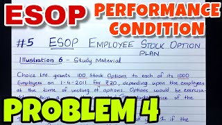 5 ESOP  Problem 4  Performance Condition  Advance Accounts  CA INTER  By Saheb Academy [upl. by Adnohr]