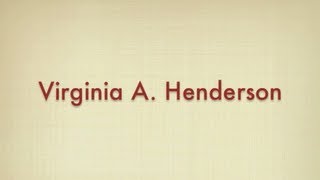 Virginia Henderson  Nursing Theorist [upl. by Parke3]