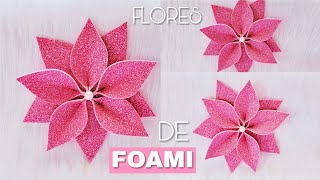 Aprende Cómo hacer una linda FLOR DE FOAMI🌺🌺How to make a flowers😊 [upl. by Ranite498]