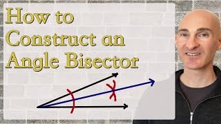 Angle Bisector How to Construct Using Compass Geometry [upl. by Ttsepmet766]