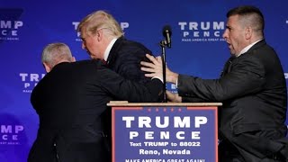 Donald Trump rushed off stage during rally in Nevada [upl. by Sitnalta570]