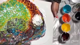 01 TUTORIAL ACRÍLICOS FLUIDOS Acrylic Pouring  En Español [upl. by Nythsa]