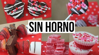 7 Postres Sin Horno de San Valentin  RebeO [upl. by Ardra811]