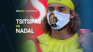 Rafael Nadal vs Stefanos Tsitsipas  Australian Open 2021 Quarterfinal  AO Classics [upl. by Alarick]