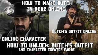 How to create Dutch in RDR2 Online Outfit and Character Creator Guide [upl. by Collimore893]