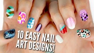 10 Easy Nail Art Designs for Beginners The Ultimate Guide [upl. by Aracat]