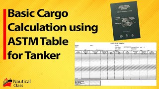 Basic Cargo Calculation using ASTM Table Tanker  Nautical Class [upl. by Ailecnarf]