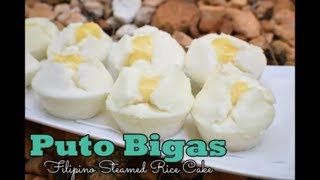 PUTO BIGAS Filipino Steamed Rice Cake Recipe [upl. by Nillad777]