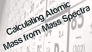 Calculating Relative Atomic Mass from Mass Spectra [upl. by Chaker]